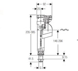 Fowler Geberit 360 Bottom Entry Inlet Valve Product Code ATS066