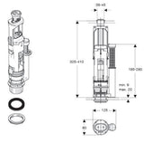 Villeroy and Boch Twico 1 Dual Flush Outlet Valve ATS068